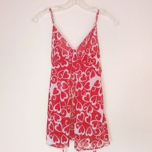 Valentine's Day Love Heart Chemise Slip Lingerie